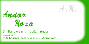 andor moso business card